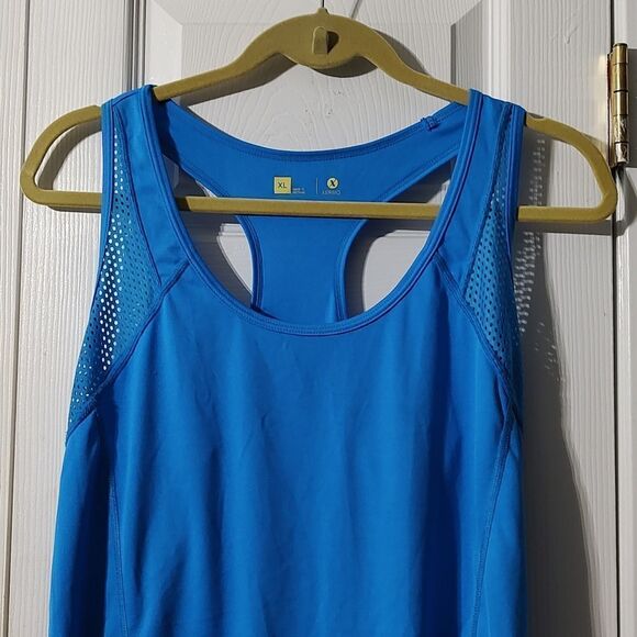 Xersion turquoise blue racerback tank top  Sz XL - Picture 3 of 5